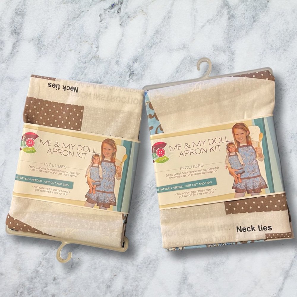 2 NEW - CREATIVE CUTS "ME & MY DOLL APRON KIT"